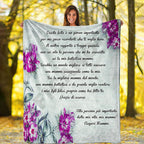 Festa della Mamma Plaid in Pile varie misure Auguri Mamma Idea Regalo