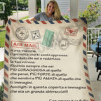 Plaid in Pile Dedica Lettera da parte dei Figli ricorrenza idea regalo famiglia mamma papà