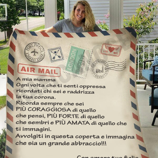 Plaid in Pile Dedica Lettera da parte dei Figli ricorrenza idea regalo famiglia mamma papà