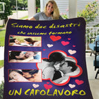 Plaid personalizzato con foto coperta calda biancheria letto idea regalo