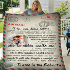 Plaid personalizzato per lui con foto coperta calda biancheria letto idea regalo