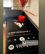 Plaid in Pile Personalizzato con il Tuo Spotify Codice e la Tua Foto Idea Regalo [mod. CON TITOLO DELLA CANZONE STAMPATO]