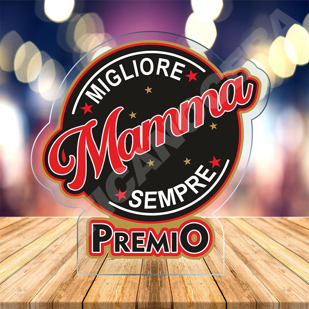 Festa della Mamma Targhetta in Plexiglass Premio Miglior Mamma idea regalo