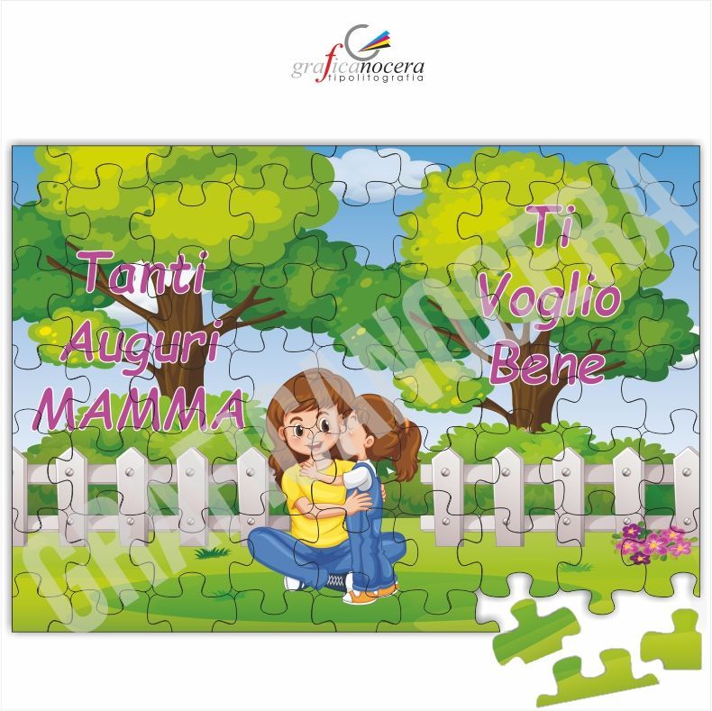 Puzzle A4 Ti voglio Bene Mamma idea regalo