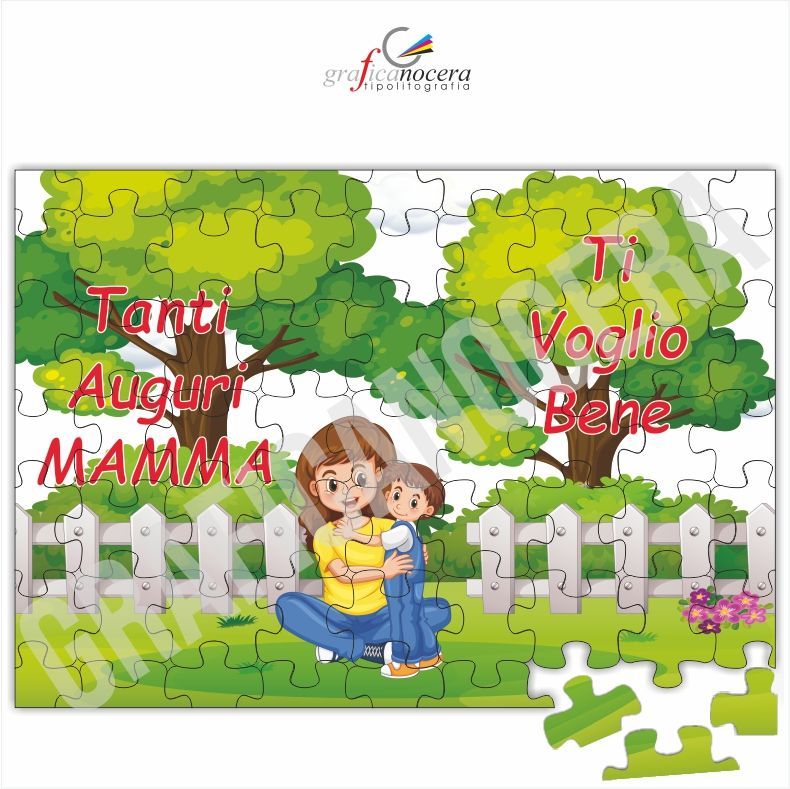 Puzzle A4 Ti voglio Bene Mamma idea regalo