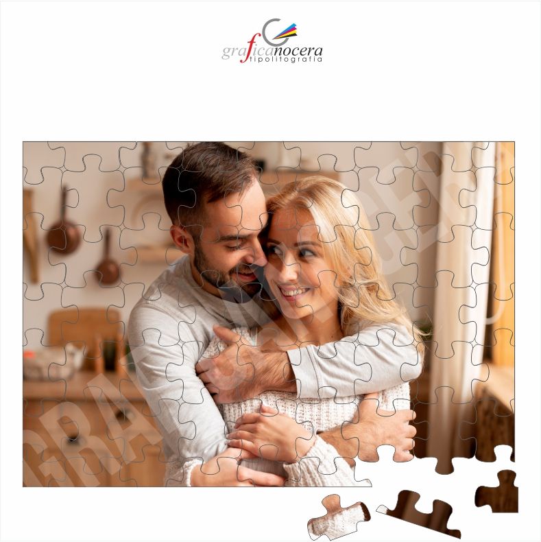 Puzzle A4 20 cm x 30 cm CON FOTO PERSONALIZZATA fidanzati coppia amore idea regalo