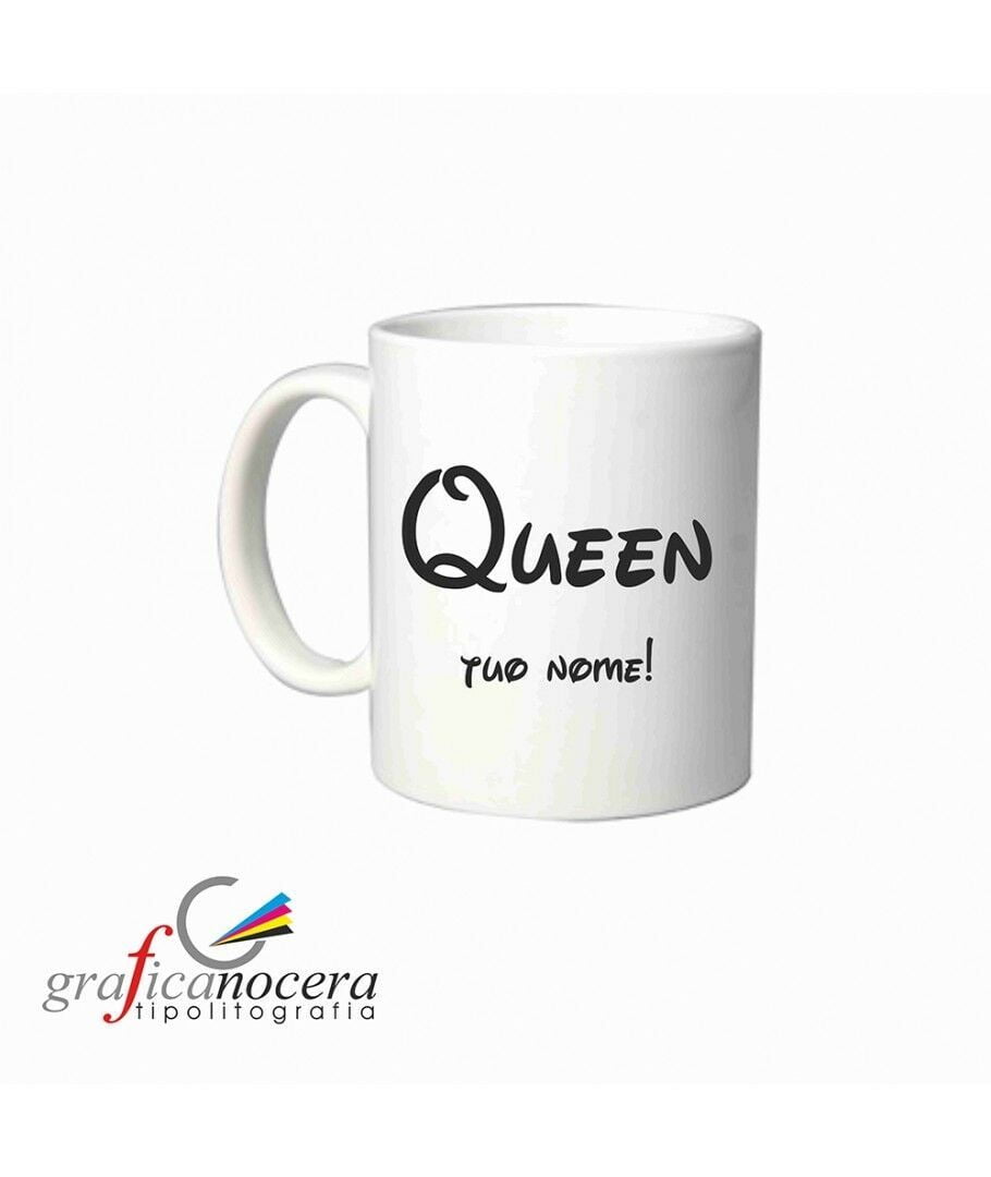 TAZZA "QUEEN" CON NOME Personalizza amore idea regalo mrs princess cucina