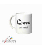 TAZZA "QUEEN" CON NOME Personalizza amore idea regalo mrs princess cucina