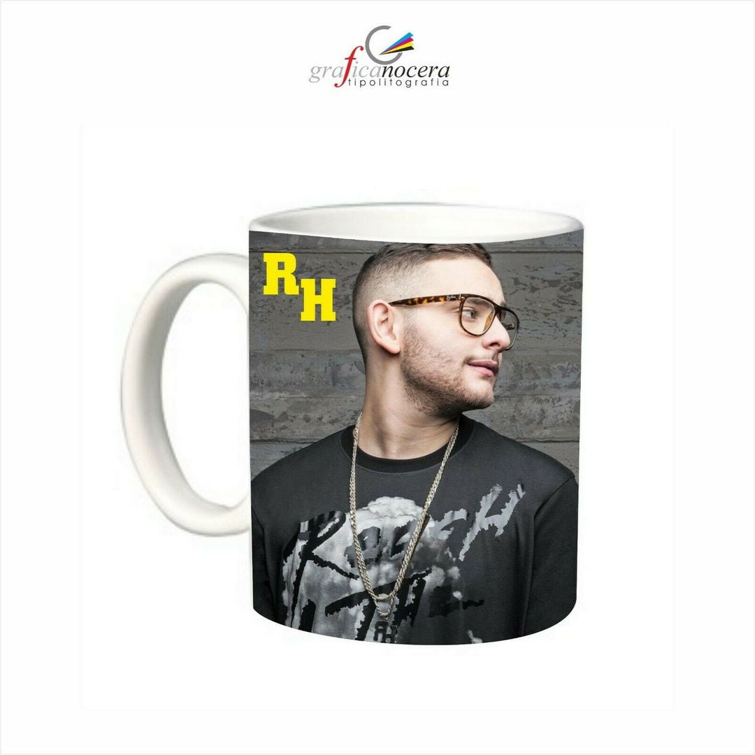 Tazza ROCCO HUNT rap hip hop tv idolo musica lavabile alta qualità idea regalo
