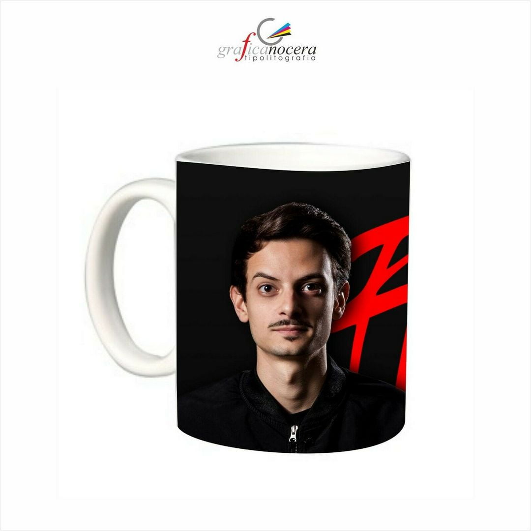 Tazza FABIO ROVAZZI cantante tv idolo musica lavabile alta qualità idea regalo