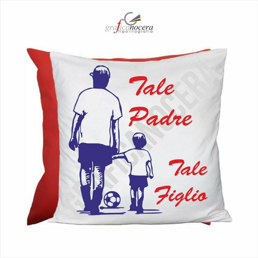 Cuscino Quadrato Tale Padre Tale Figlio calcio Festa del Papà idea regalo