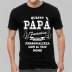 T-Shirt Uomo Festa del Papà personalizzata con nome bianca o nera idea regalo