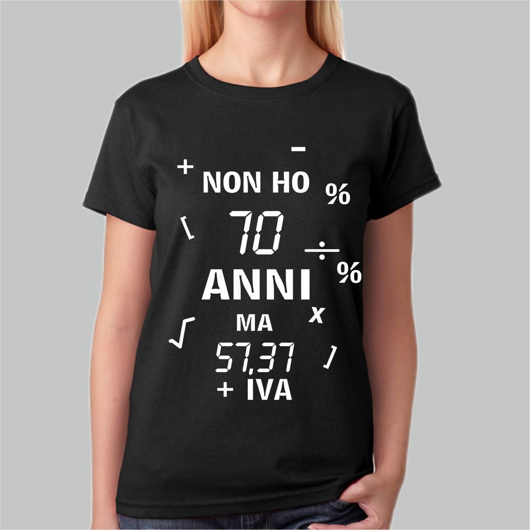 T-SHIRT Uomo/Donna 70 anni festa di compleanno idea regalo divertente simpatica