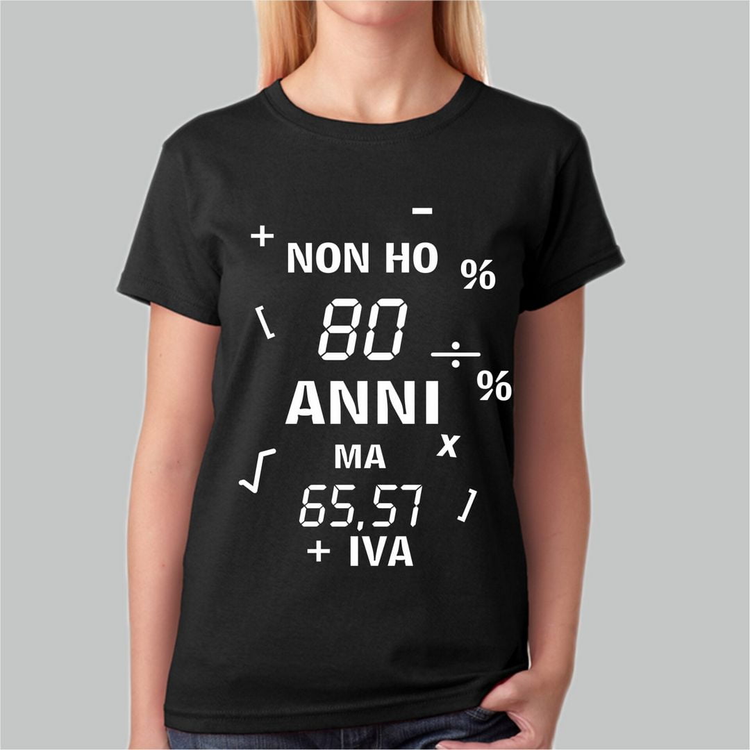 T-SHIRT Uomo/Donna 80 anni festa di compleanno idea regalo divertente simpatica