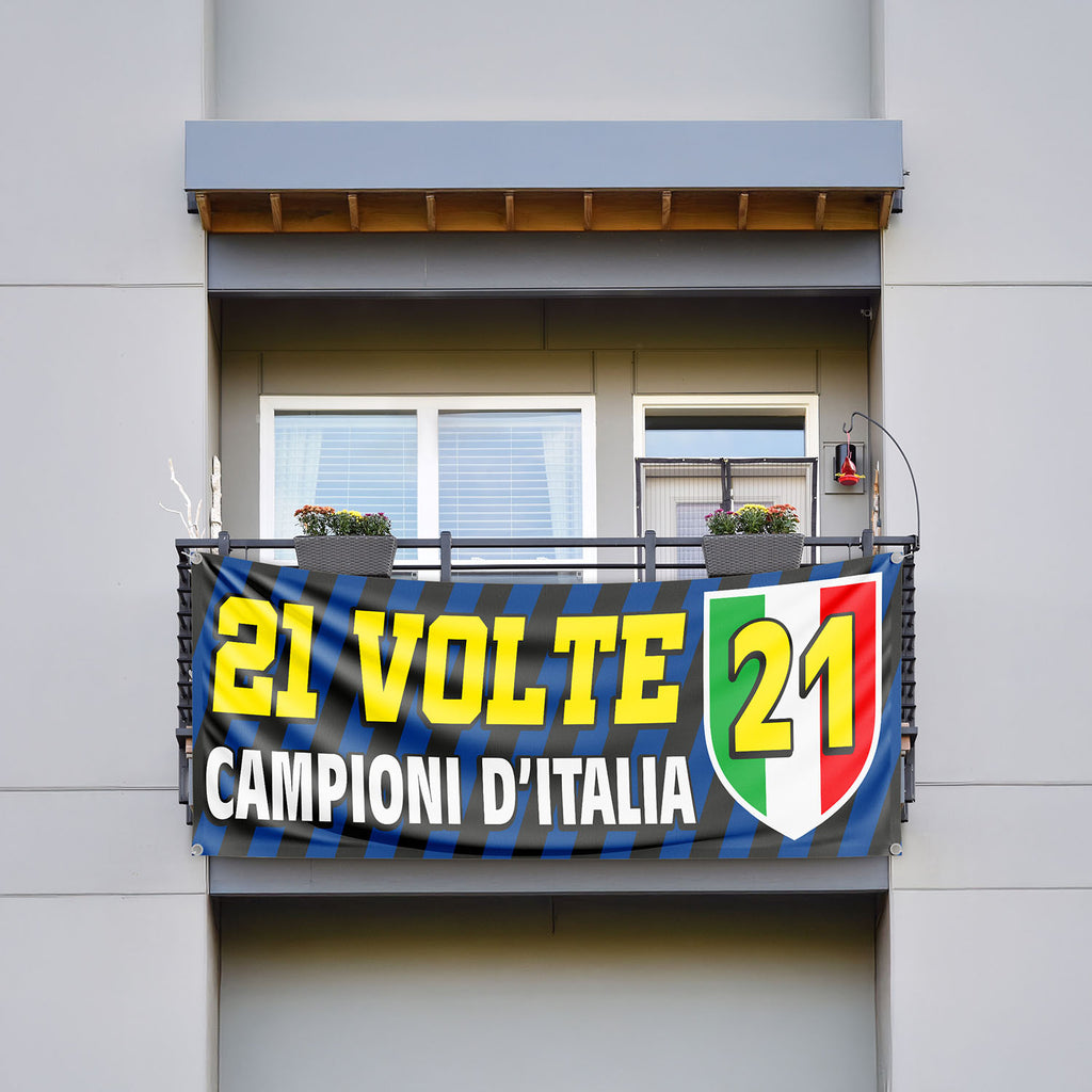 Banner Striscione in PVC Nerazzurri Campioni d'Italia 2025/2026 - 01
