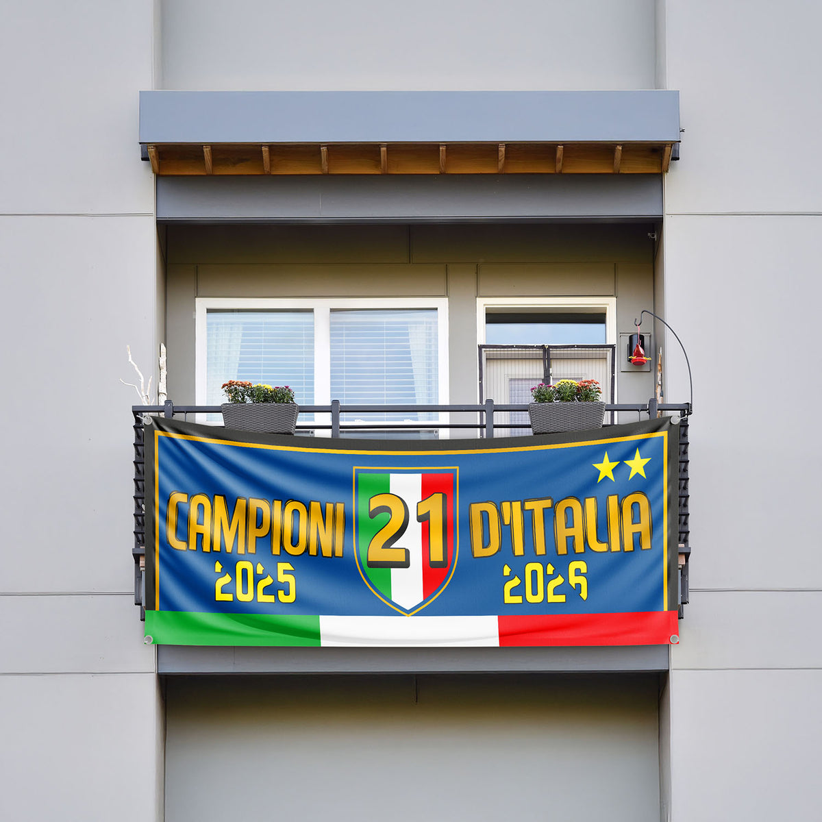 Banner Striscione in PVC Nerazzurri Campioni d'Italia 2025/2026 - 02