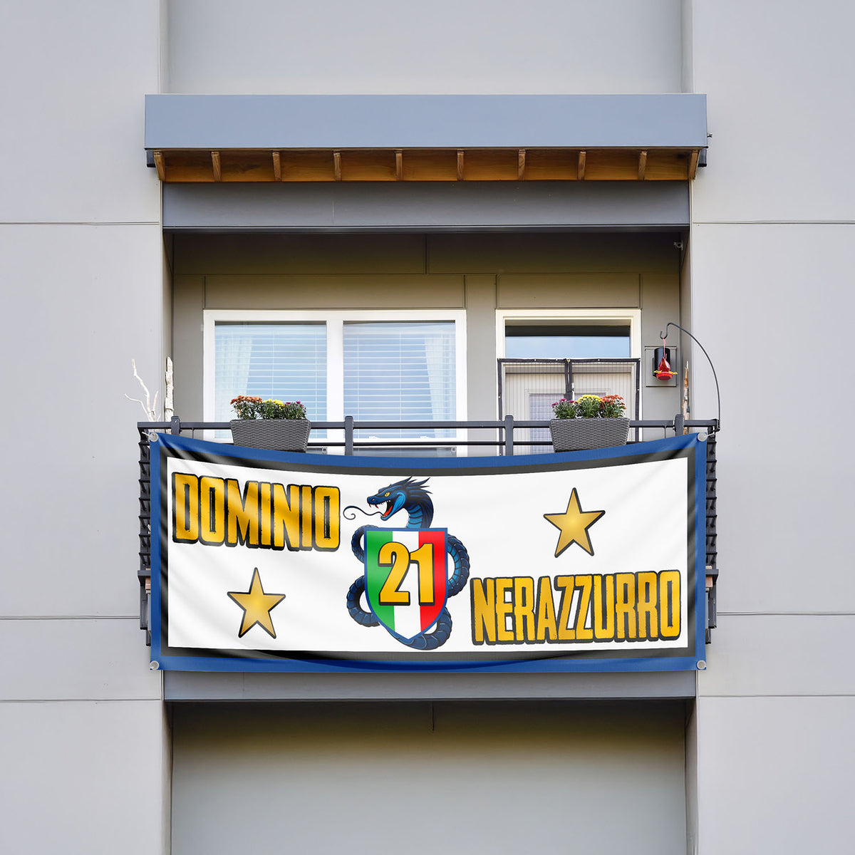 Banner Striscione in PVC Nerazzurri Campioni d'Italia 2025/2026 - 07
