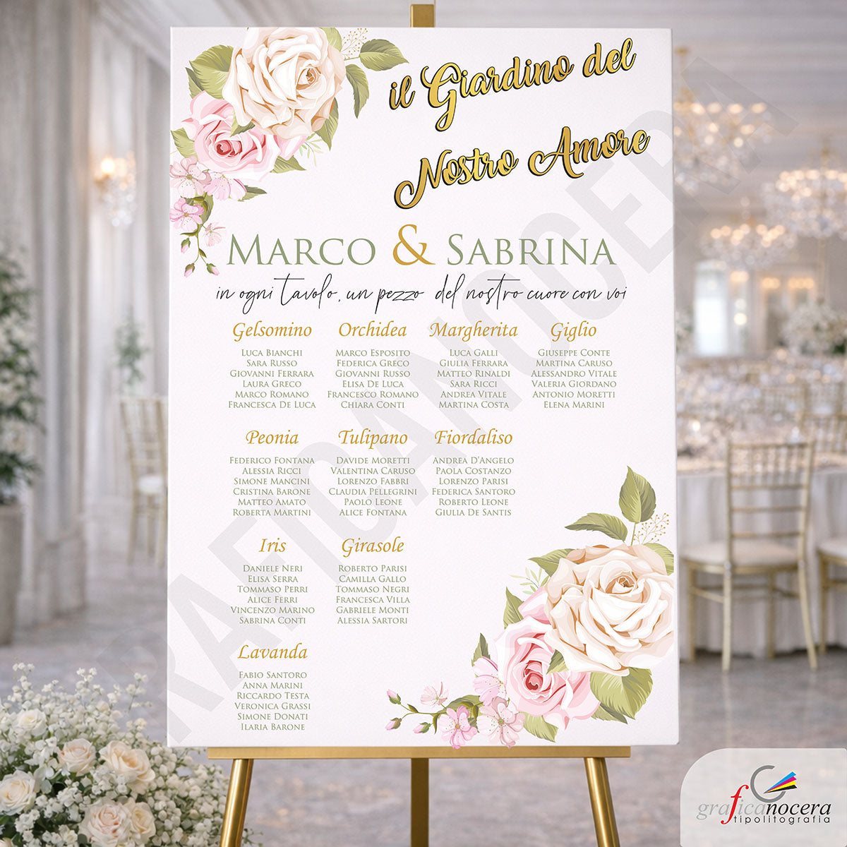 Tableau Mariage Tema Floreale