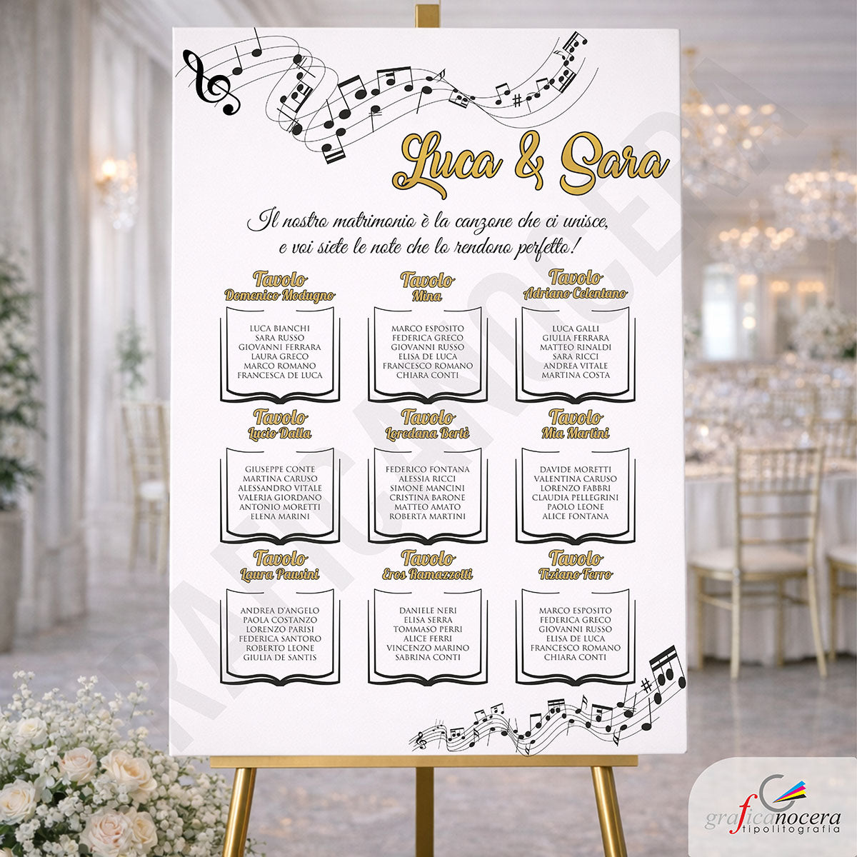 Tableau Mariage Tema Musicale