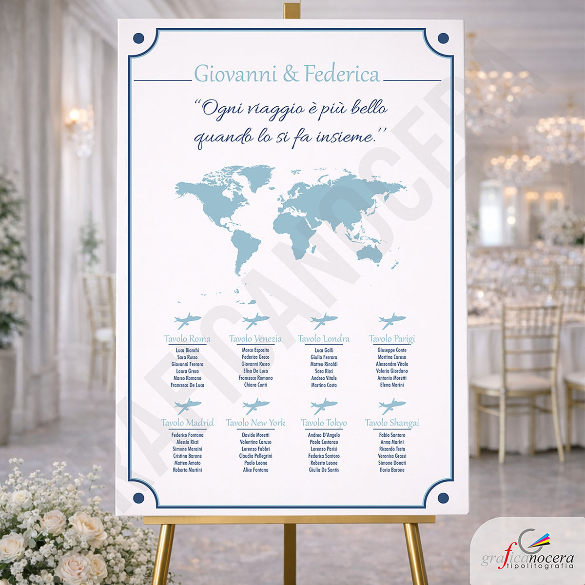 Tableau Mariage Tema Viaggio