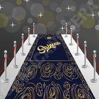 Tappeto 18 Anni Blu Scuro e Oro decorazione evento festa ingresso party compleanno passatoia