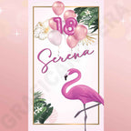 Tappeto 18 Anni Fenicottero decorazione evento festa ingresso party compleanno passatoia