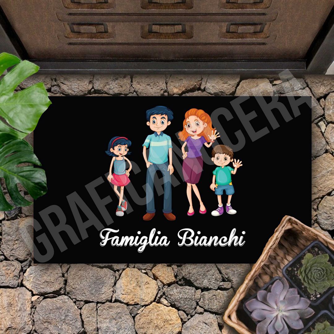 Tappeto in moquette Famiglia Personalizzato varie misure