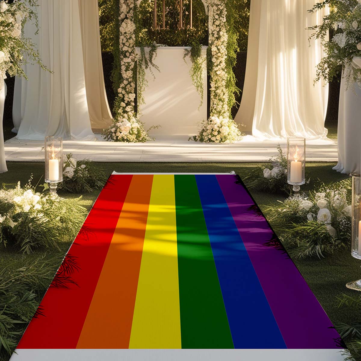 Tappeto 18 in Feltro per Eventi varie misure LGBT Arcobaleno