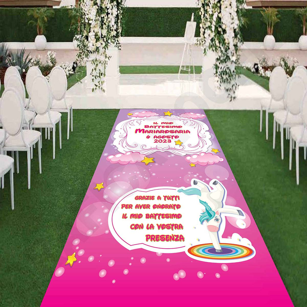 Tappeto C Battesimo decorazione bambino bambina grazie della vostra presenza