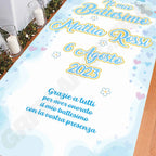 Tappeto Battesimo decorazione bambino bambina grazie della vostra presenza