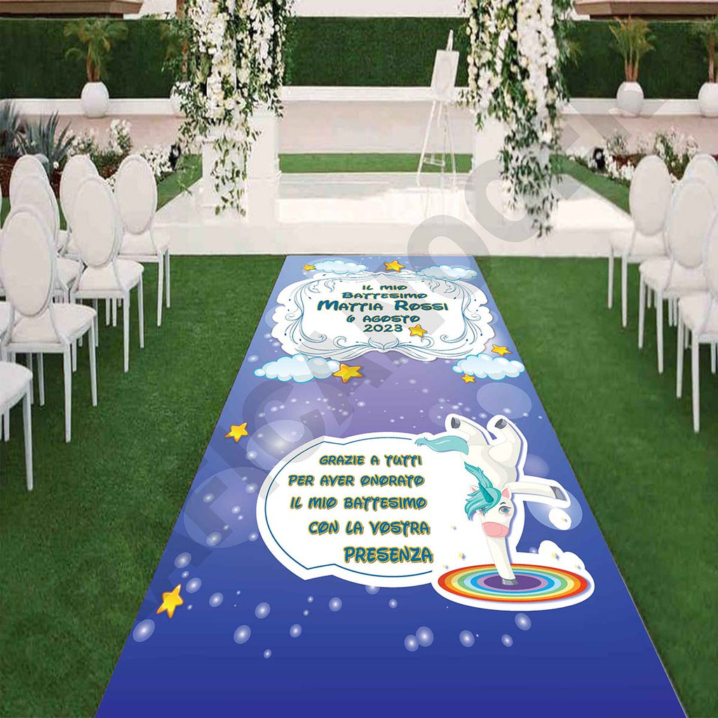 Tappeto C Battesimo decorazione bambino bambina grazie della vostra presenza