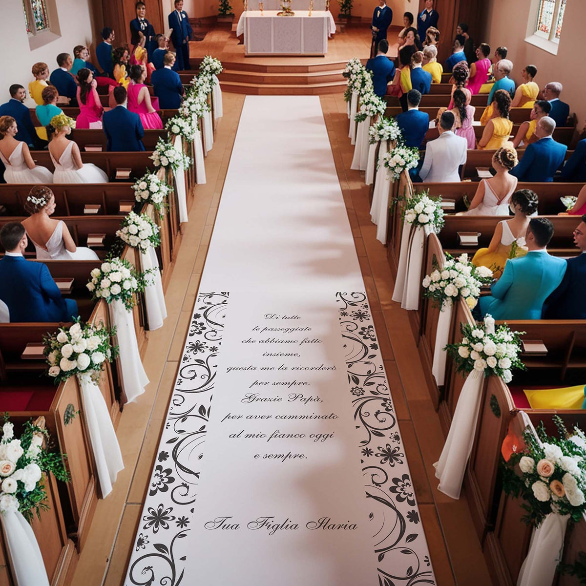 Tappeto 05 in Feltro varie misure Matrimonio di tutte le passeggiate che abbiamo fatto insieme per il Papà