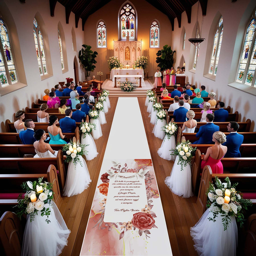 Tappeto 09 in Feltro varie misure Matrimonio di tutte le passeggiate che abbiamo fatto insieme per il Papà