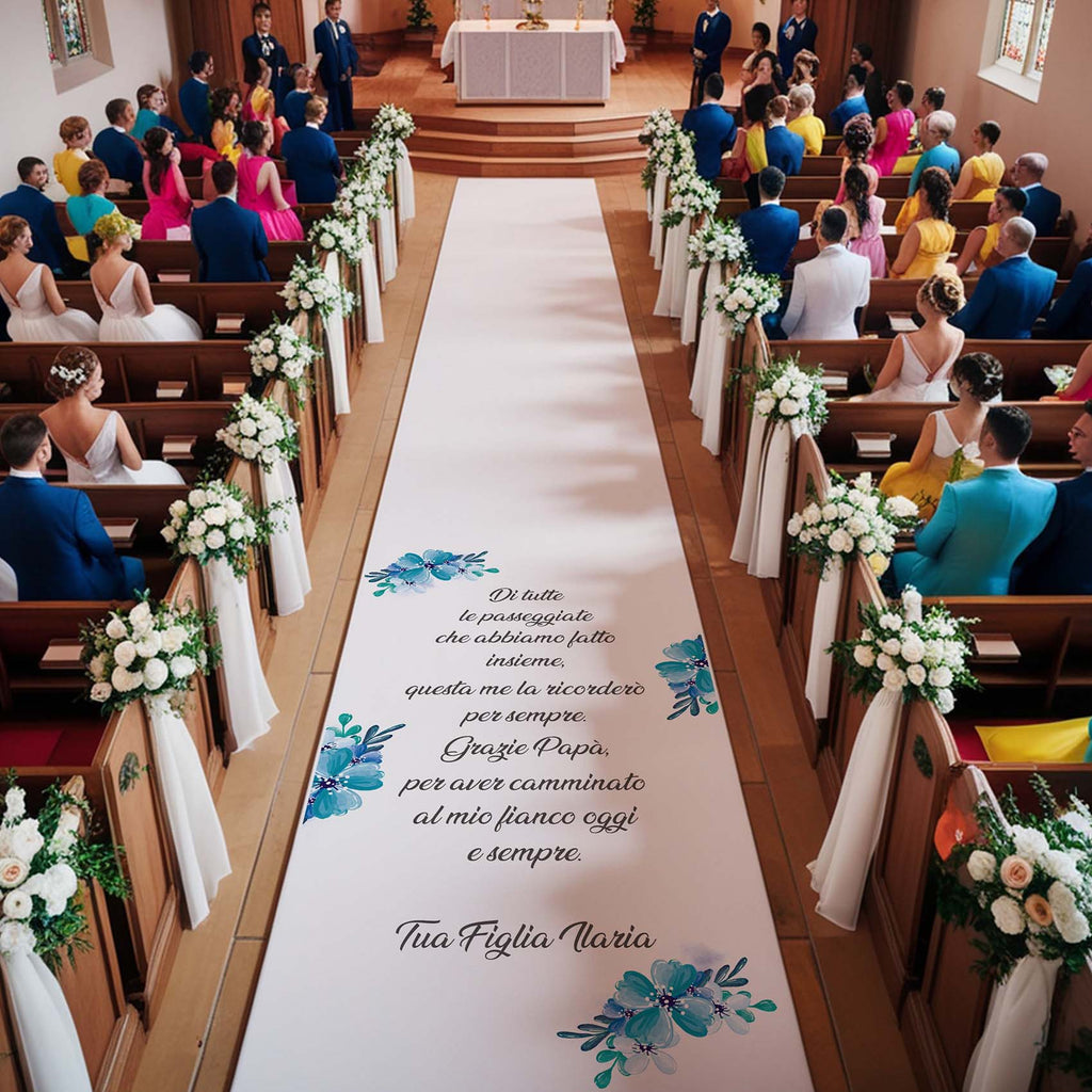 Tappeto 10 in Feltro varie misure Matrimonio di tutte le passeggiate che abbiamo fatto insieme per il Papà