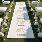 Tappeto 19 in Feltro varie misure Matrimonio personalizzato con Iniziali, Date e Frasi