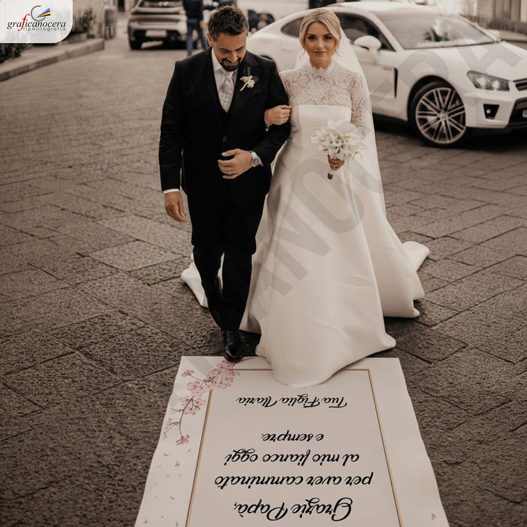 Tappeto 03 in Feltro varie misure Matrimonio di tutte le passeggiate che abbiamo fatto insieme per il Papà