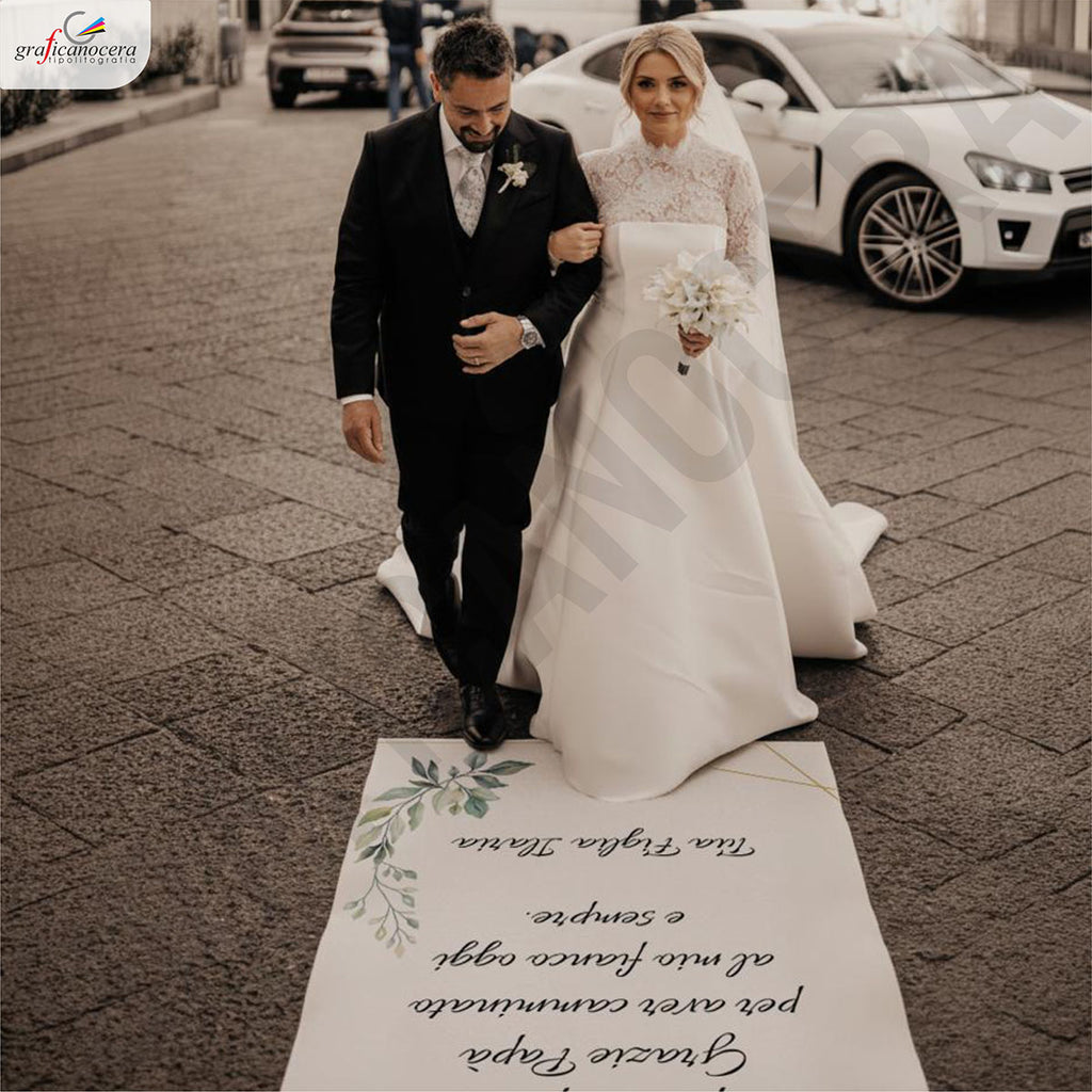 Tappeto 16 in Feltro varie misure Matrimonio di tutte le passeggiate che abbiamo fatto insieme per il Papà