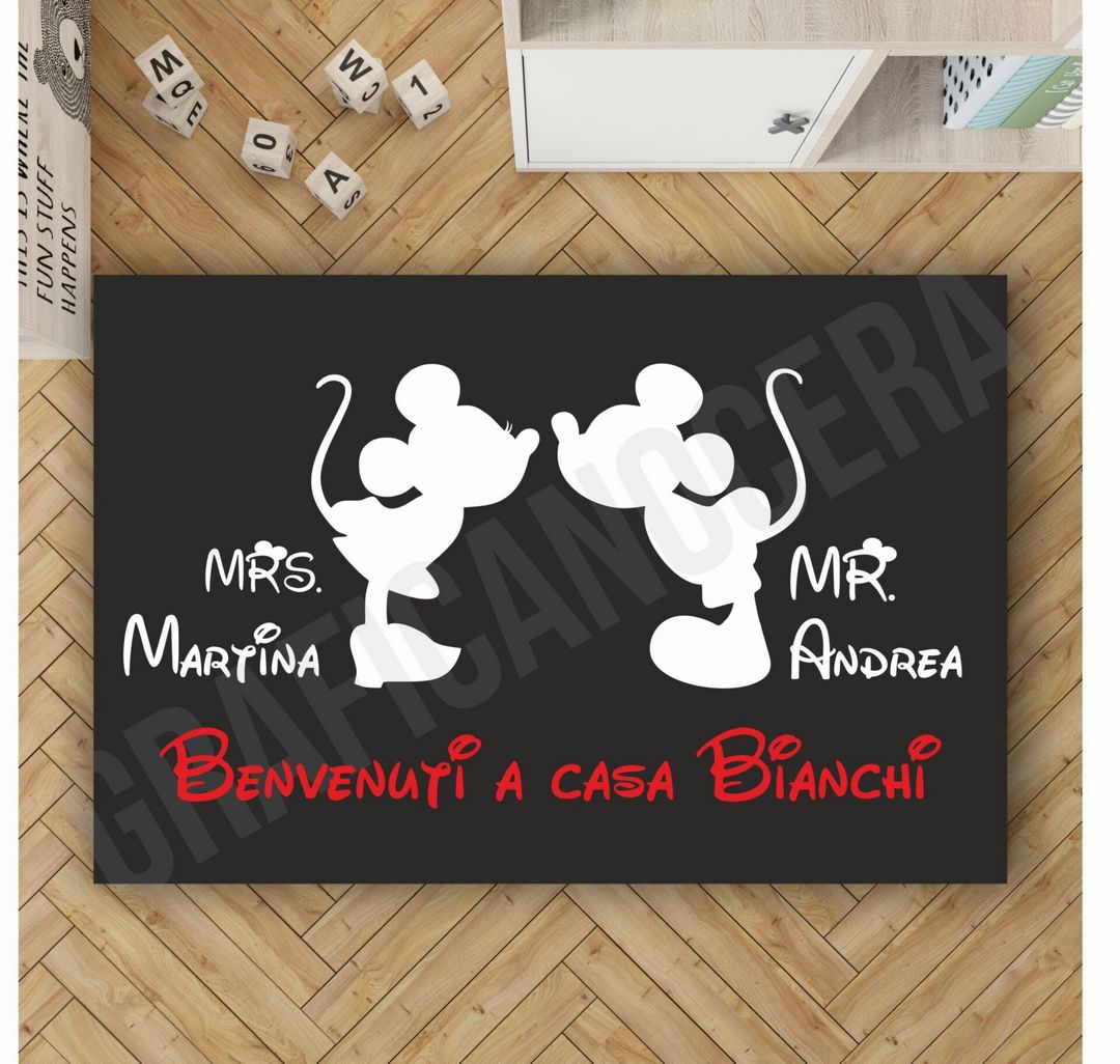 Tappeto MR e MRS personalizzato con nome varie misure in moquette