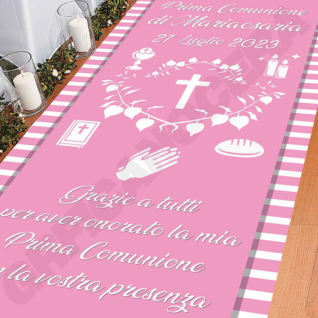 Tappeto B Prima Comunione decorazione bambino bambina grazie della vostra presenza