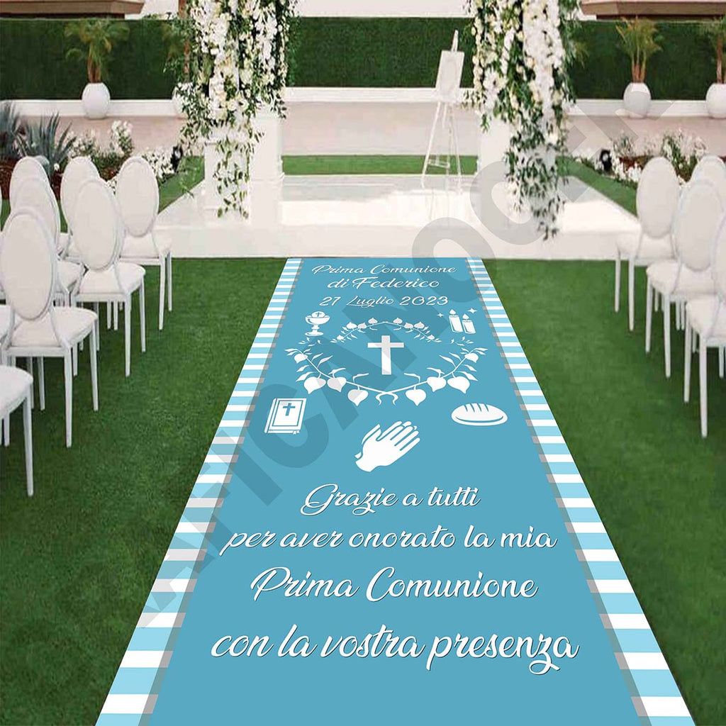 Tappeto B Prima Comunione decorazione bambino bambina grazie della vostra presenza
