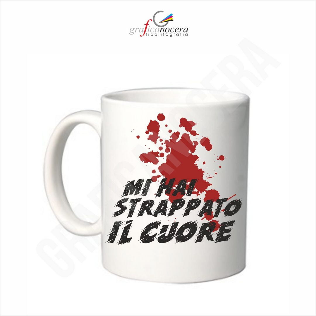 Tazza HALLOWEEN Mi hai strappato il cuore scherzetto divertente zucca alta qualità lavabile idea regalo