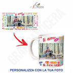 Tazza con Foto Personalizzata Ti amo in tutte le lingue lavabile alta qualità idea regalo San Valentino
