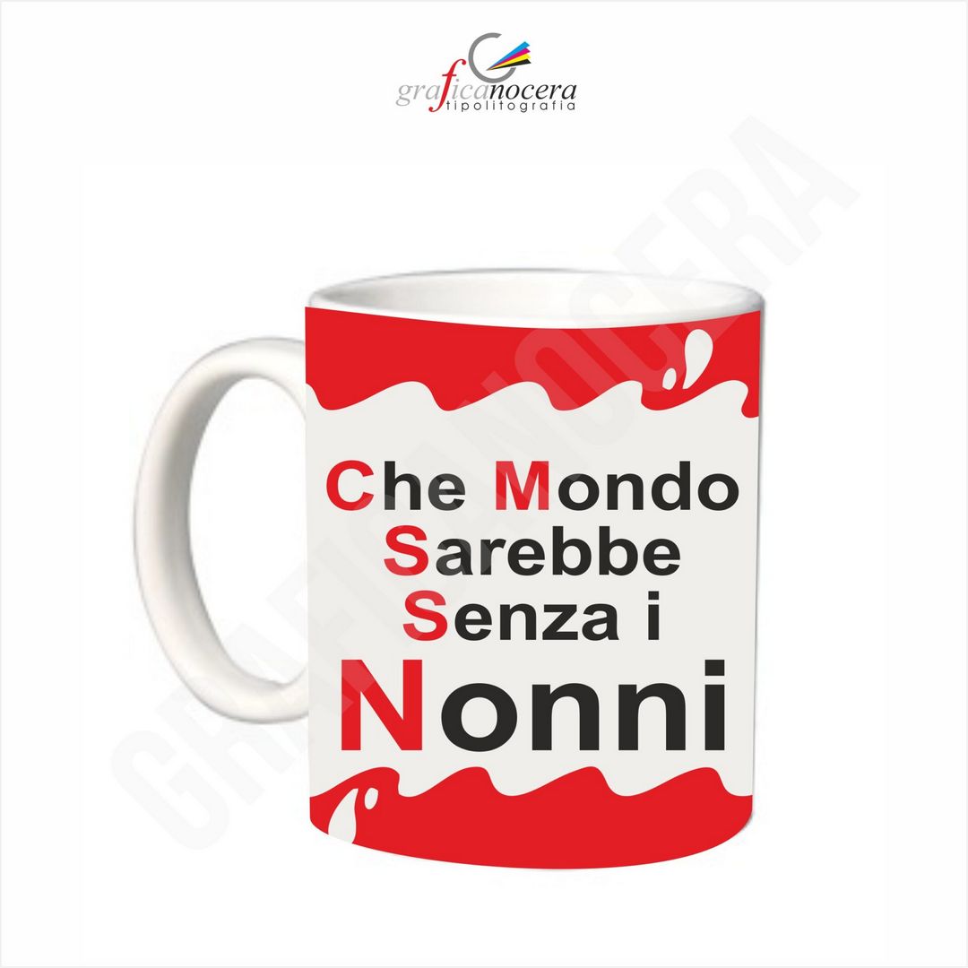 FESTA DEI NONNI Tazza che mondo sarebbe senza i nonni lavabile alta qualità idea regalo
