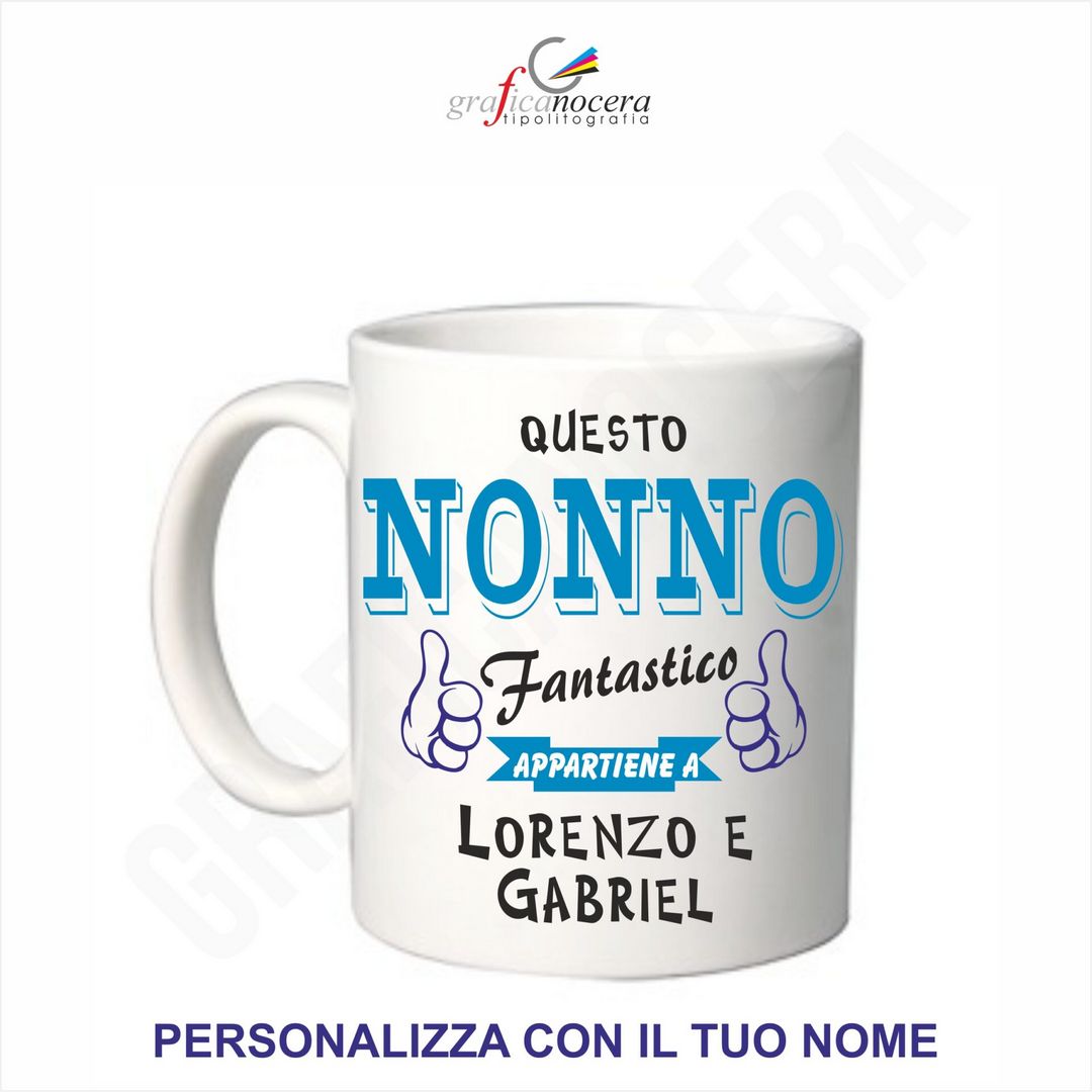 FESTA DEI NONNI Tazza Personalizzata premio miglior Nonno lavabile alta qualità idea regalo