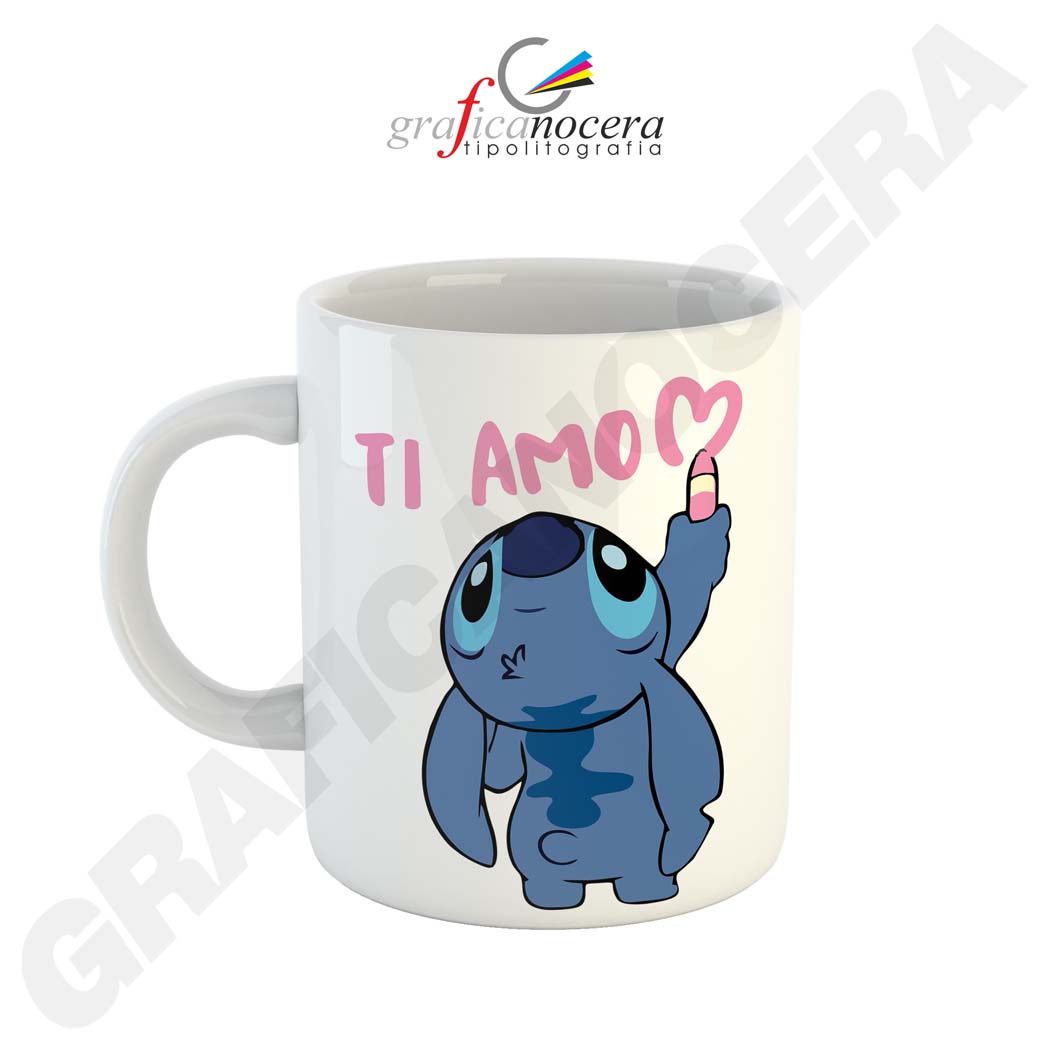 Tazza Mug Stitch Ti Amo amore Fidanzati idea regalo per la casa