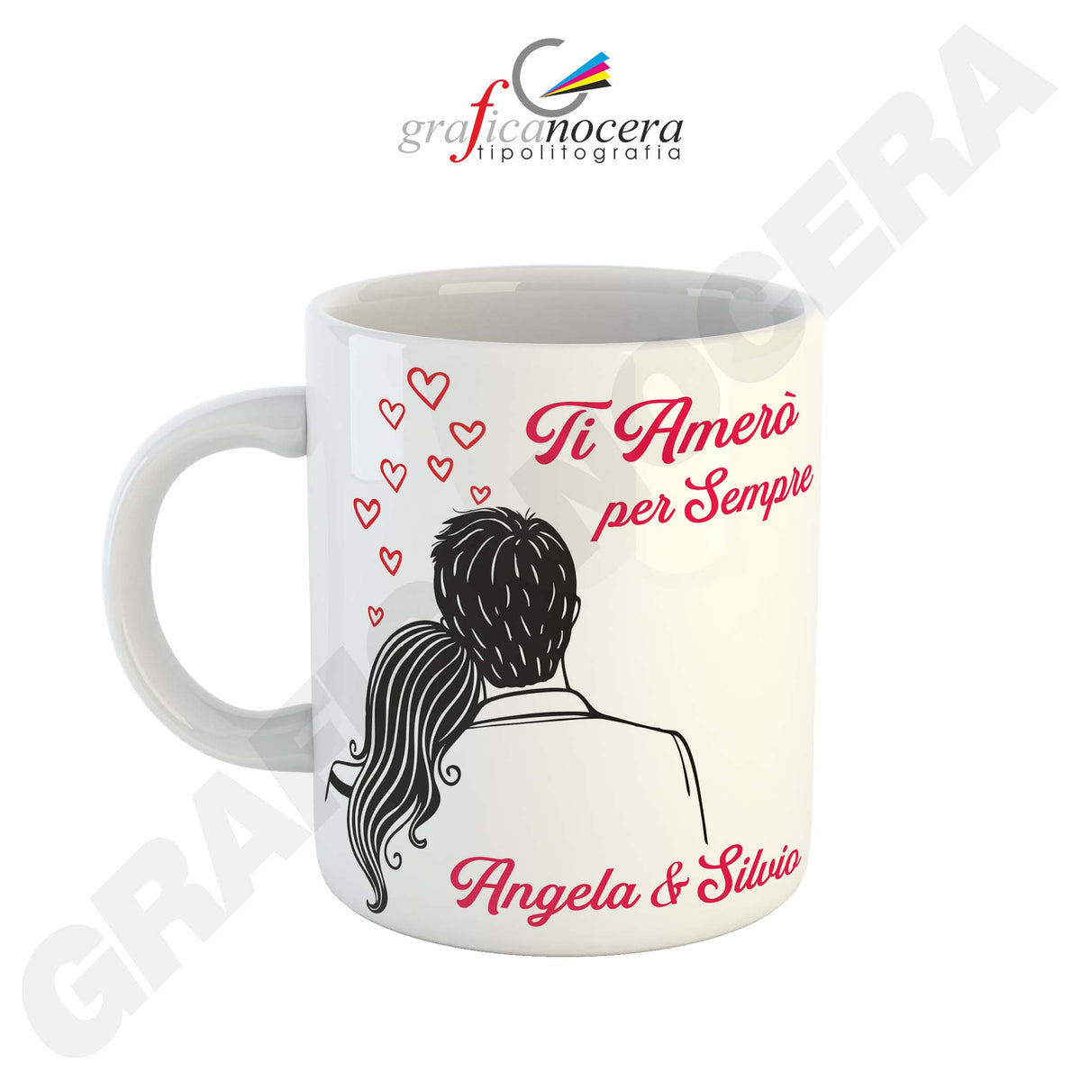 Tazza Mug Ti amerò per sempre con Nomi Personalizzati idea regalo per la casa
