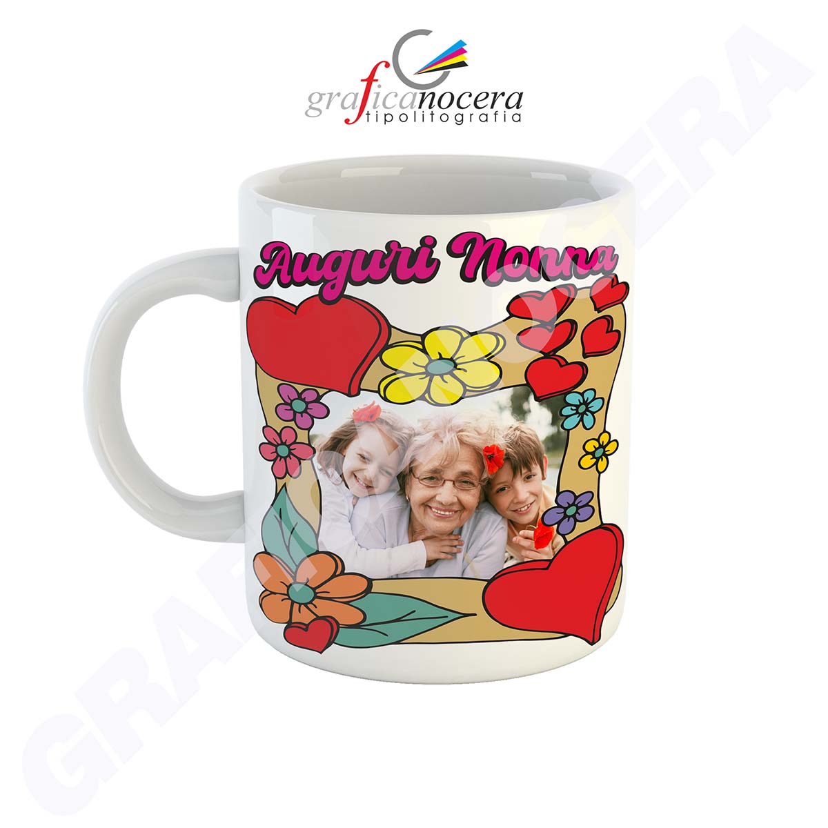 FESTA DEI NONNI Tazza Auguri Nonno / Nonna con Foto Personalizzata lavabile alta qualità idea regalo