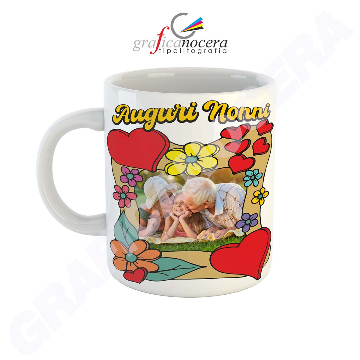 FESTA DEI NONNI Tazza Auguri Nonni con Foto Personalizzata lavabile alta qualità idea regalo