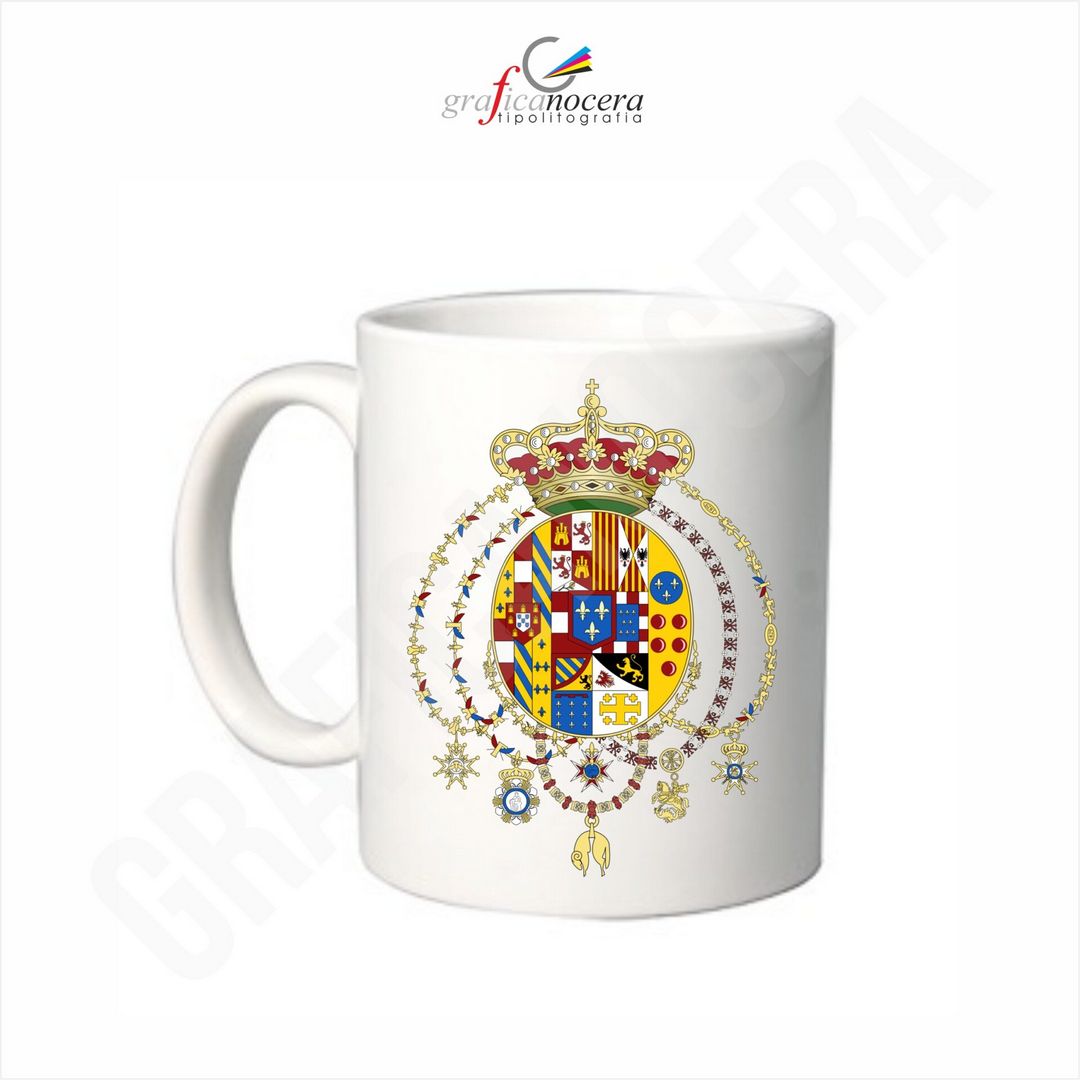 Tazza Il Regno delle Due Sicilie Borboni cucina lavabile alta qualità regalo