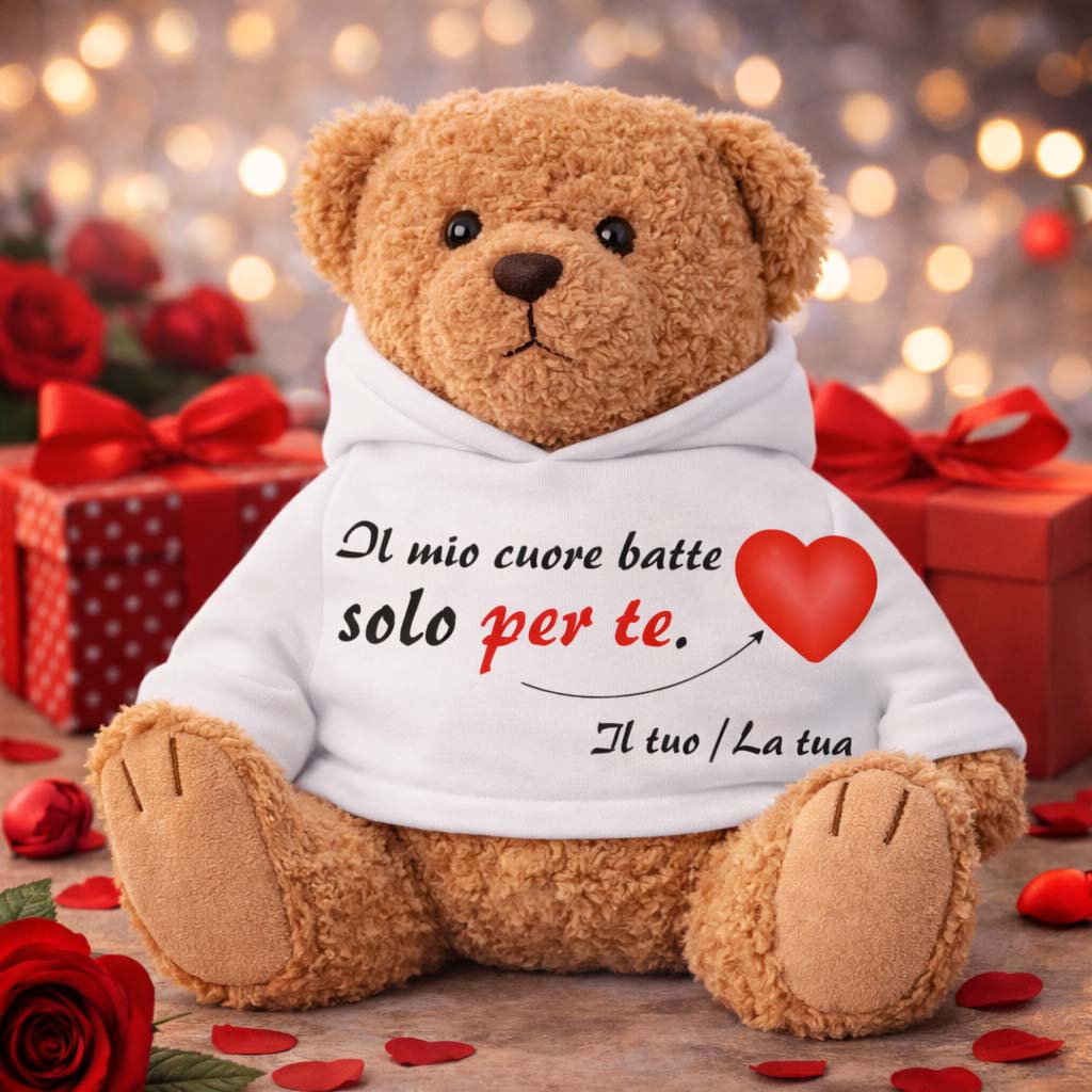 Teddy Bear Cuore a Cuore personalizzato con nome